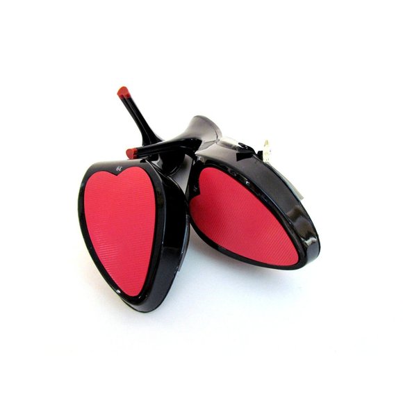 Fiorucci Black Heels with Silver Star Detail - Picture 6 of 13